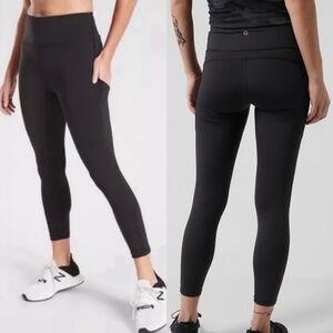 ATHLETA Ultimate Stash II 7/8 Tight Legging Black Workout Athletic Gym Women's S